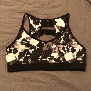NWOT Sports Bra with Striped Back